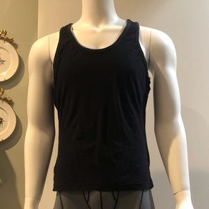 Bar III Large Black & Gray Double Tank Top
